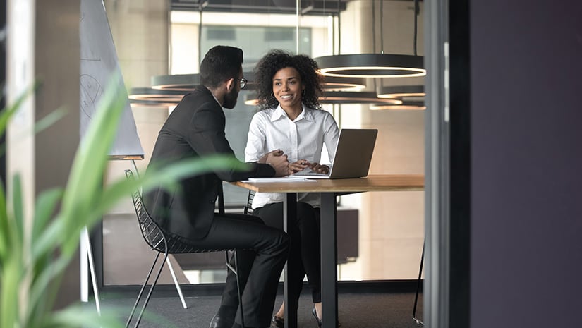 Businesspeople during meeting in office