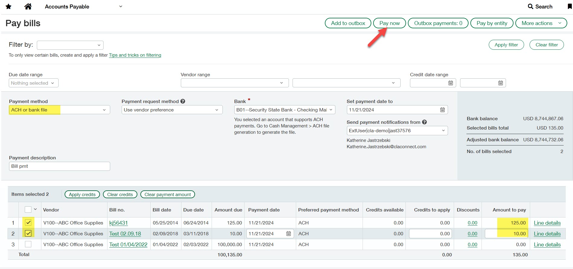 Enabling ACH Vendor Payments with Sage Intacct 11