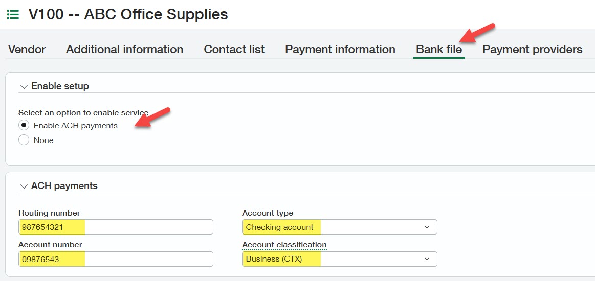 Enabling ACH Vendor Payments with Sage Intacct 8