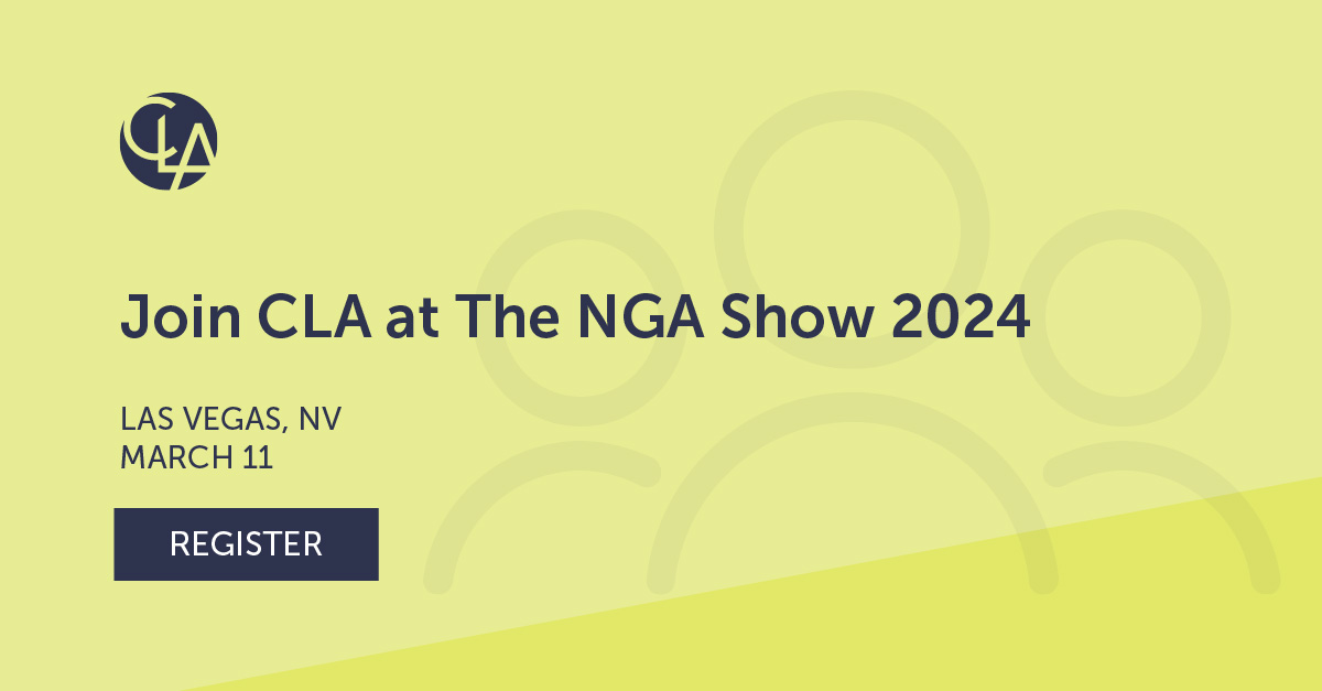 The NGA Show 2024 2024 Events CLA (CliftonLarsonAllen)